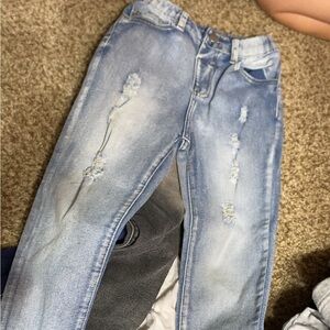 Kids Blue Distressed Jeans